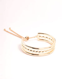 Gold Twisted Toggle Bracelet - link has visual effect only