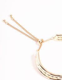 Gold Twisted Toggle Bracelet - link has visual effect only