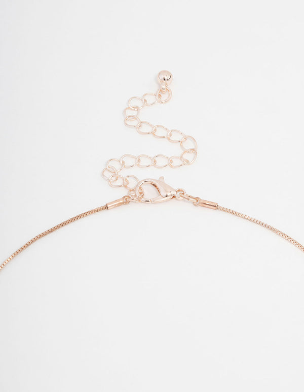 Rose Gold Plated Freshwater Pearl Pendant Necklace