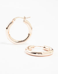 Rose Gold Plated Thin Hoop Earrings - link has visual effect only