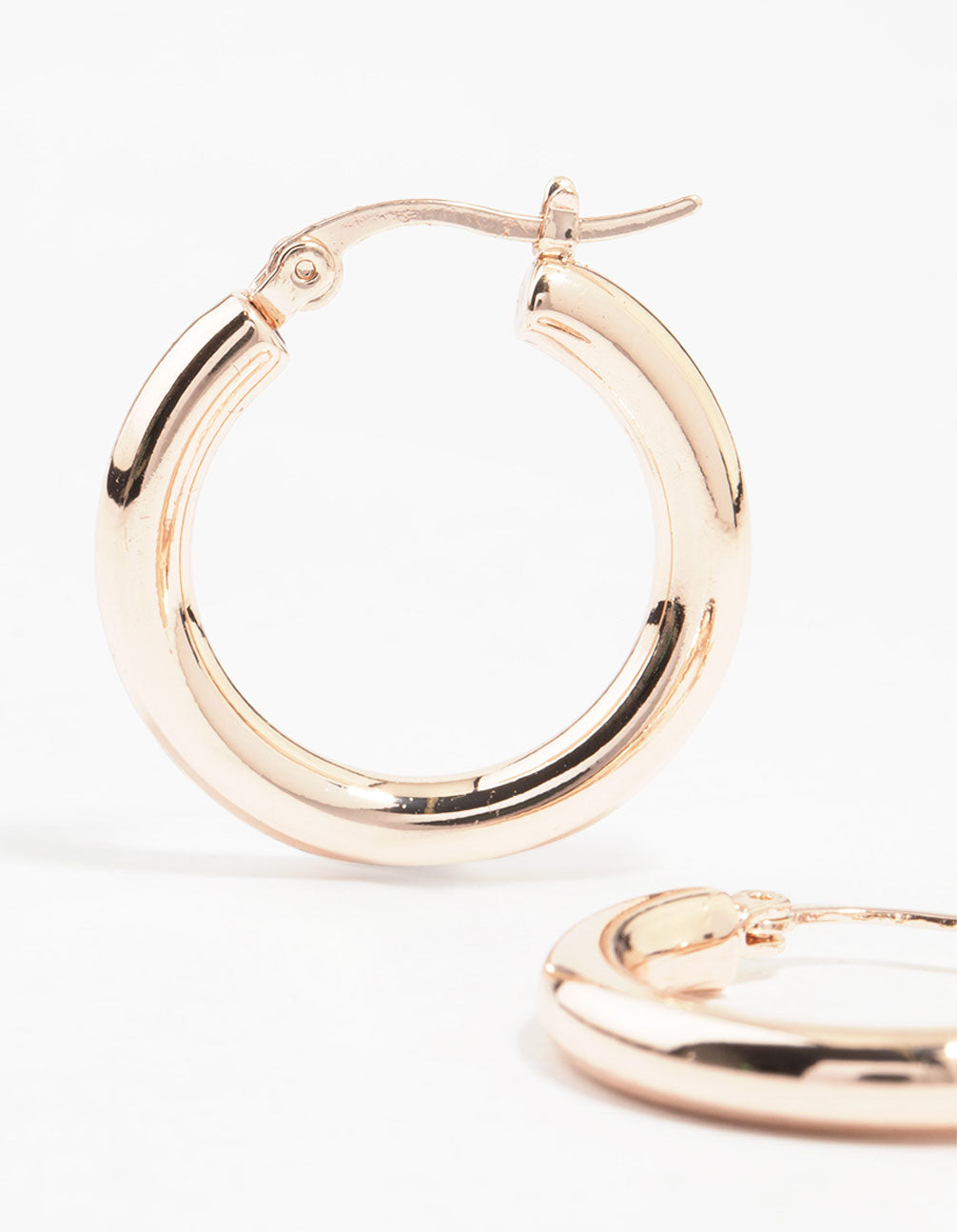 Rose Gold Plated Thin Hoop Earrings