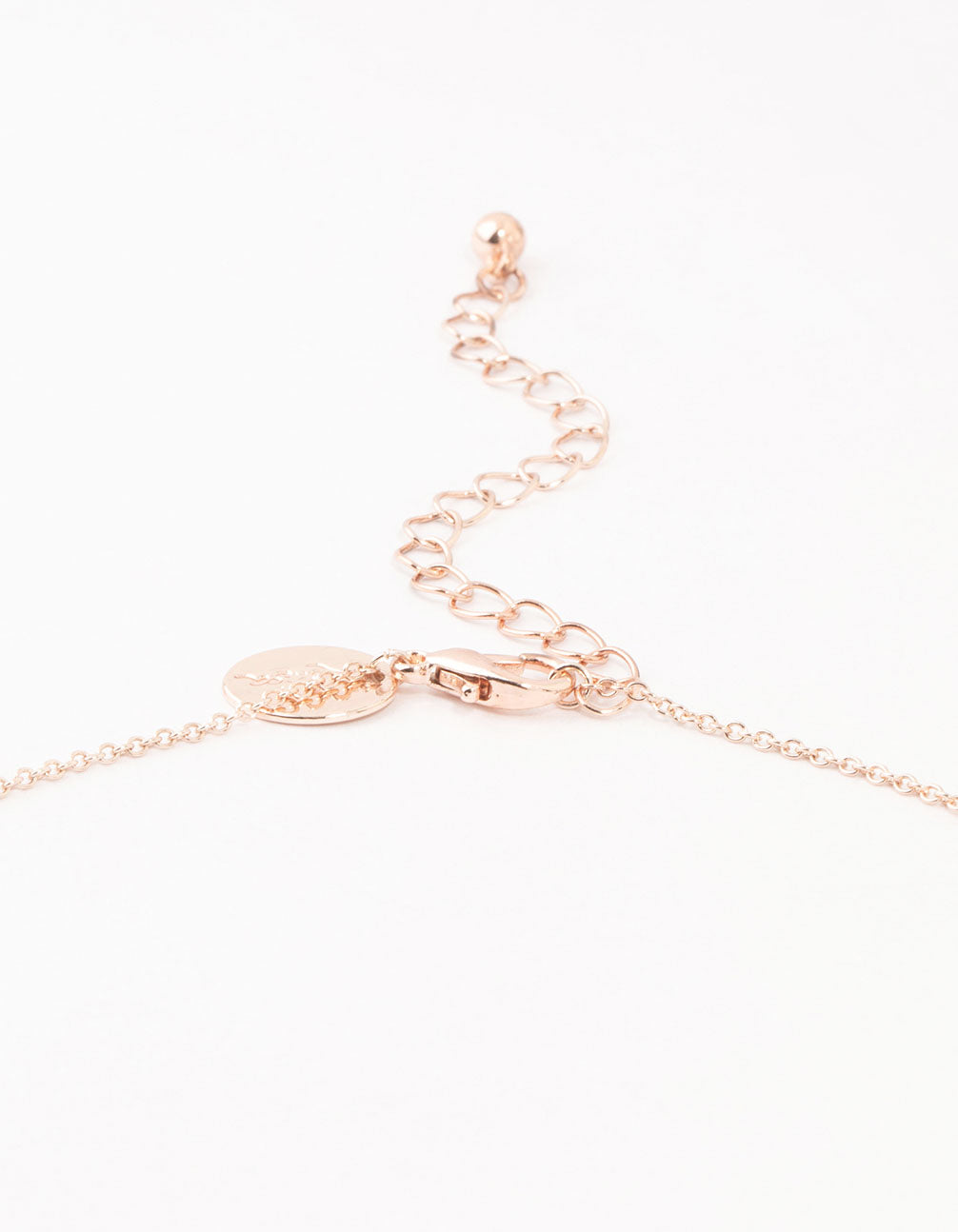 Rose Gold Plated  Diamante Celestial Round Necklace