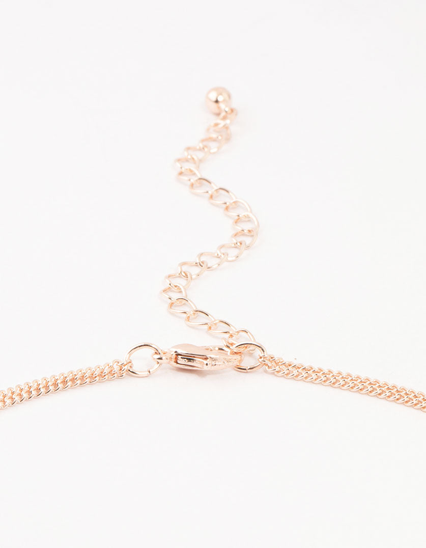 Rose Gold Plated Evil Eye Necklaces 2-Pack