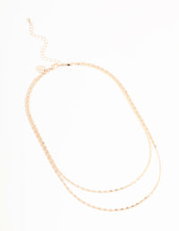 Rose Gold Plated & Black Vintage Chain Layered Necklace - link has visual effect only