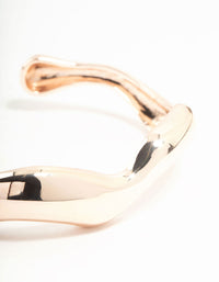 Rose Gold Plated Organic Wave Wrist Cuff - link has visual effect only