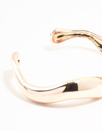 Rose Gold Plated Organic Wave Wrist Cuff - link has visual effect only