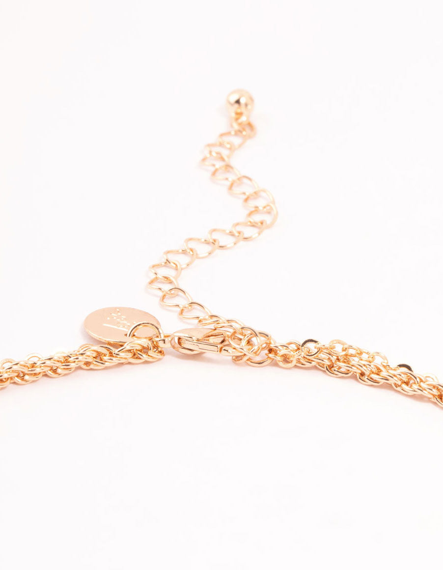 Gold Heart Locket Layered Necklace