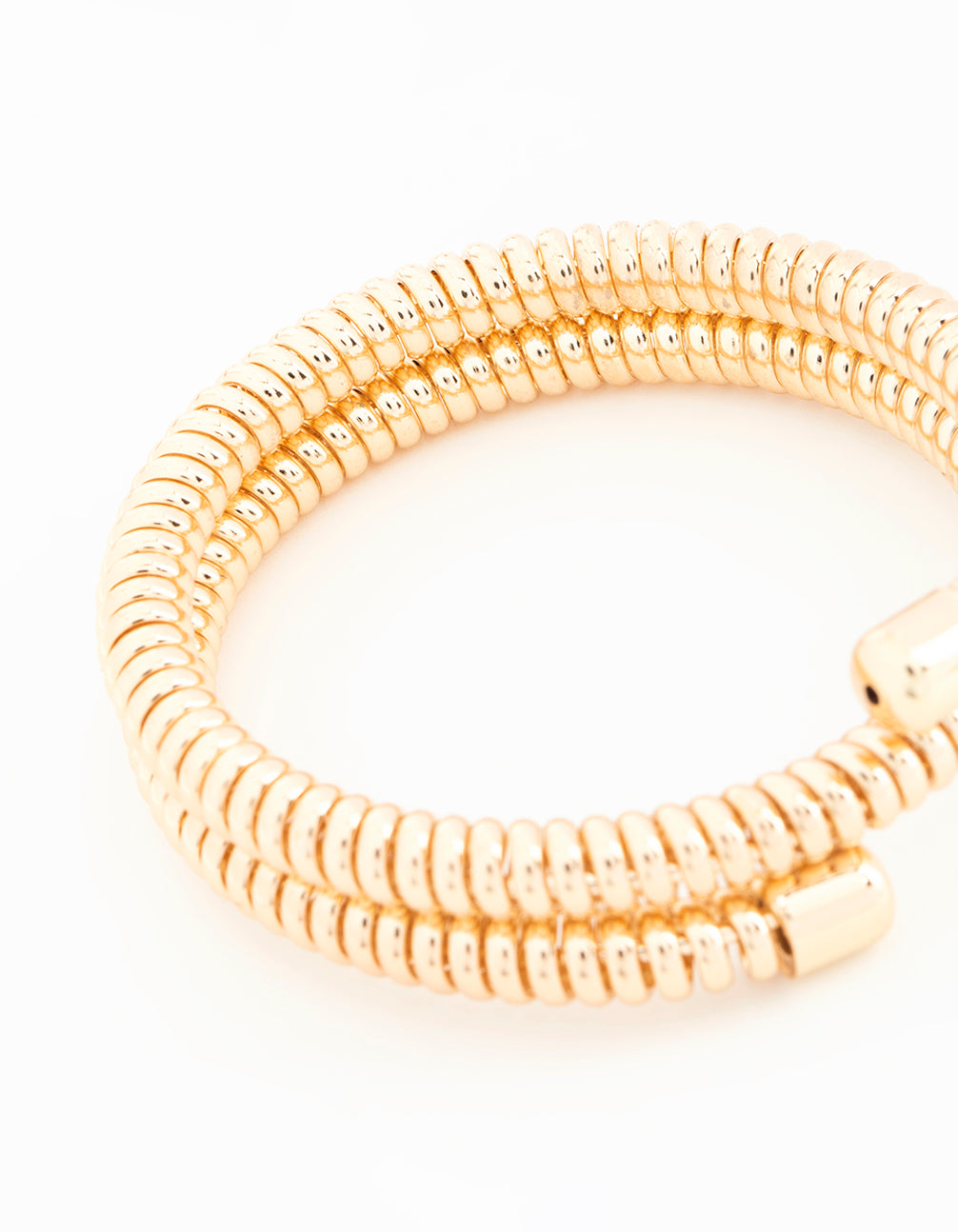 Gold Twisted Watch Link Style Wrist Cuff