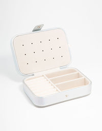 Iridescent PU Leather Rectangle Jewellery Case - link has visual effect only