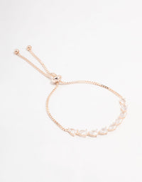 Rose Gold Pear Cubic Zirconia Toggle Bracelet - link has visual effect only