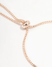Rose Gold Pear Cubic Zirconia Toggle Bracelet - link has visual effect only