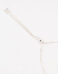 Silver Pave Purple Cubic Zirconia Halo Heart Toggle Bracelet - link has visual effect only