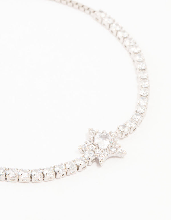 Silver Cubic Zirconia Tennis Bracelet