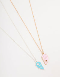 Pink & Blue Best Friend Necklaces 2-Pack - Lovisa