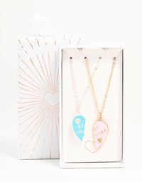Pink & Blue Best Friend Necklaces 2-Pack - link has visual effect only