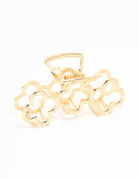 Gold Flower Trio Claw Clip - link has visual effect only