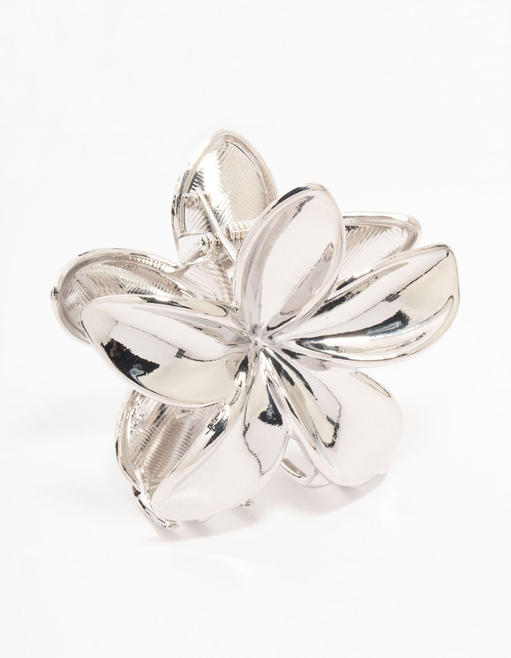 Silver Frangipani Claw Clip