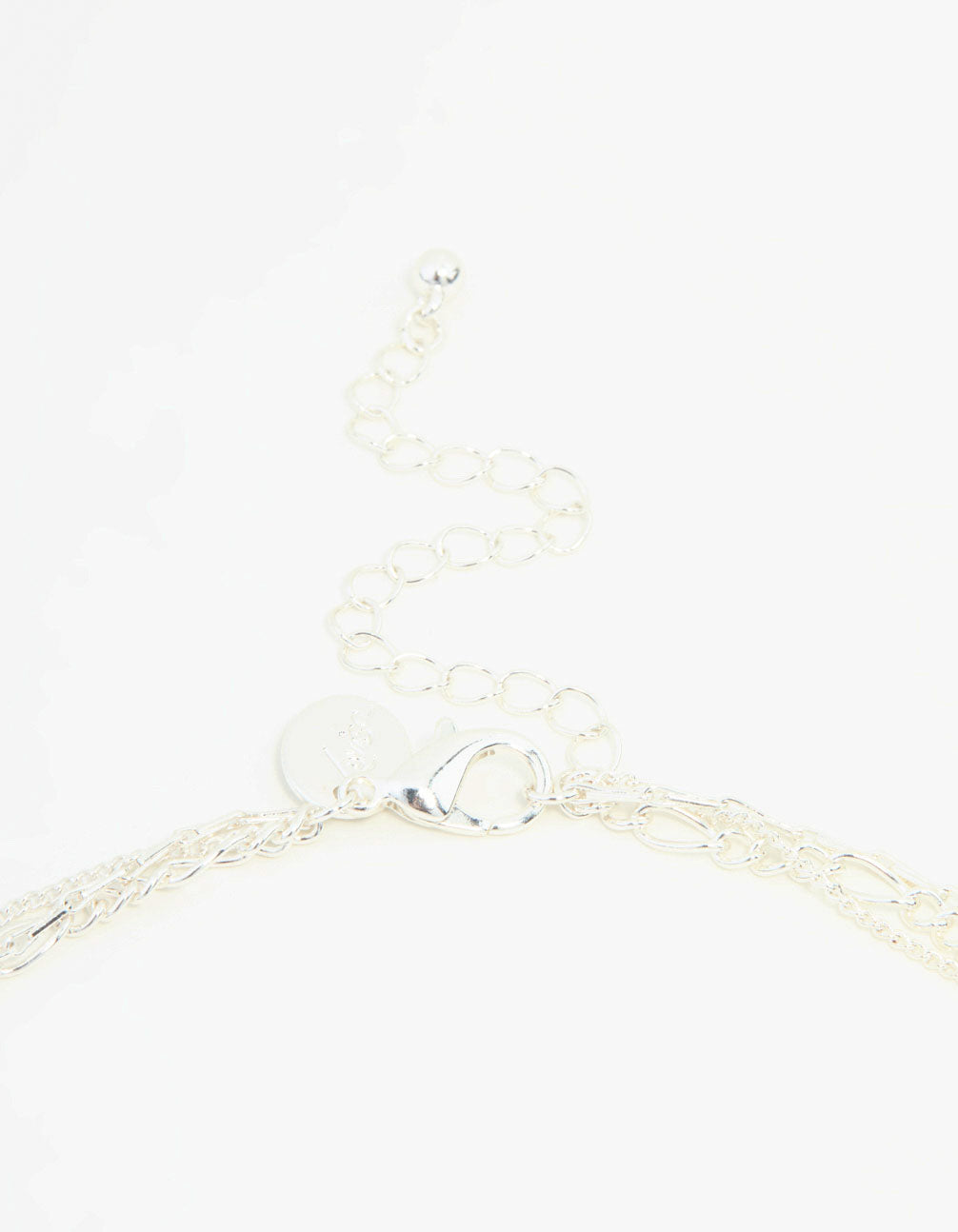 Silver Diamante, Chains & Pendant Layered Necklace
