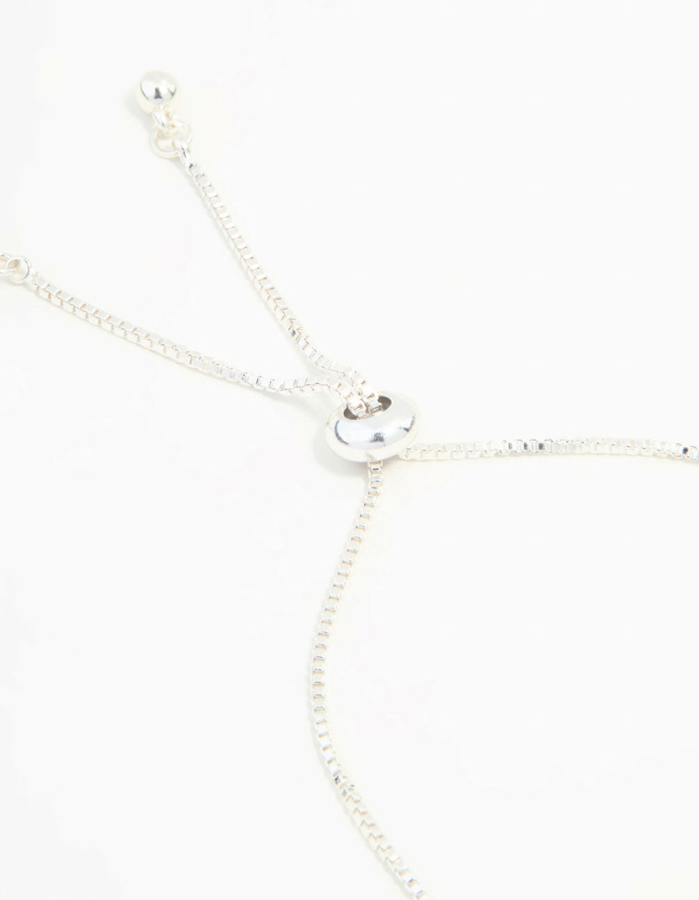 Silver Diamante Thick Cup chain Toggle Bracelet