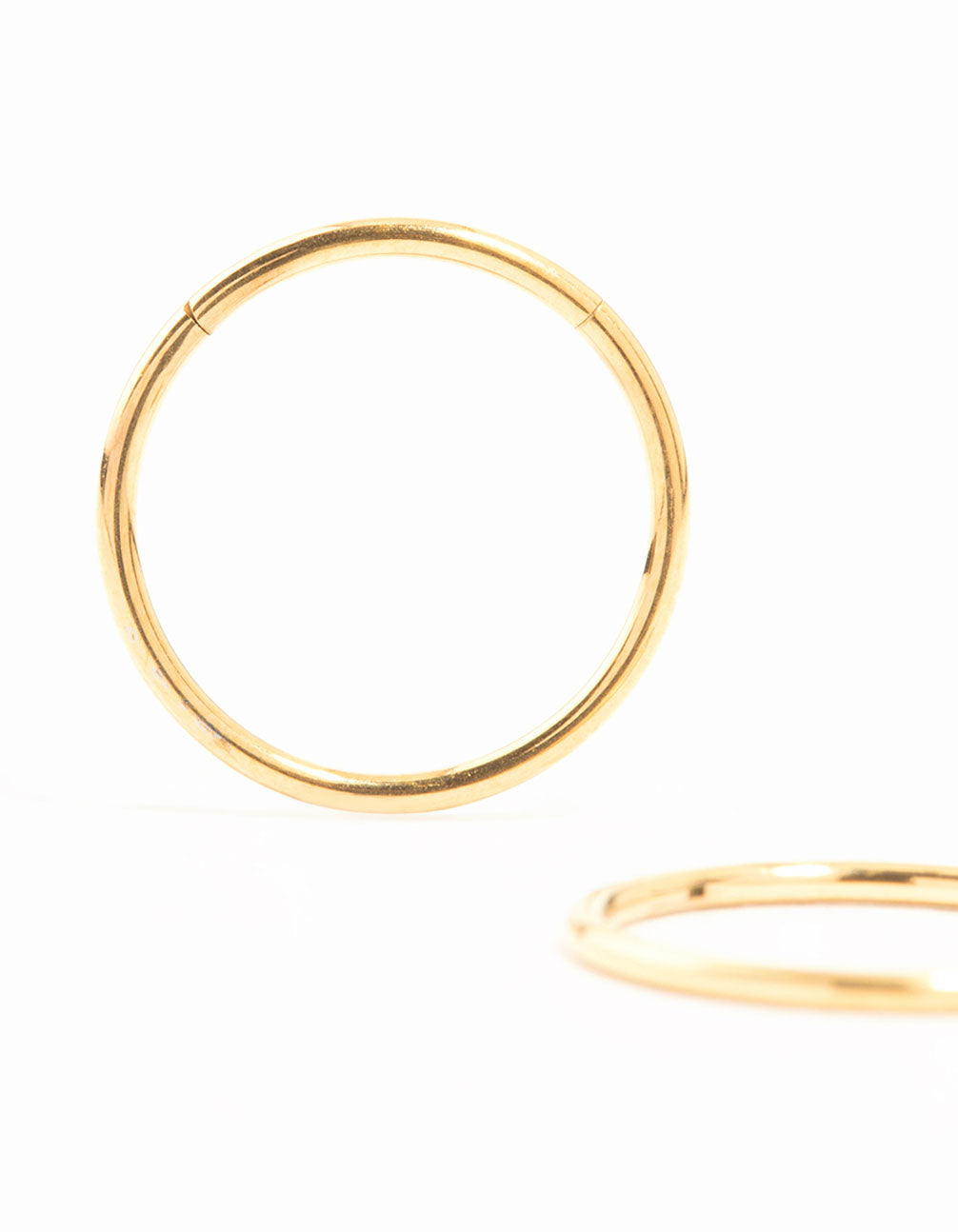 Gold Plated Titanium Sleeper Earrings 12 mm