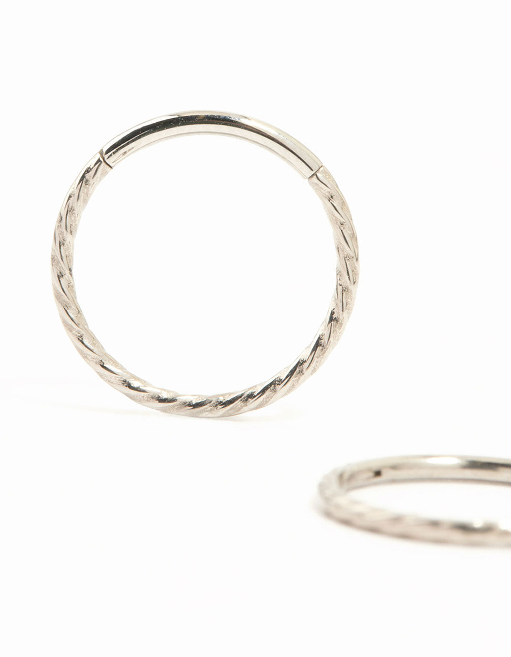 Titanium Rope Sleeper Earrings 12 mm