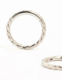 Titanium Twisted Sleeper Earrings 8 mm - link has visual effect only