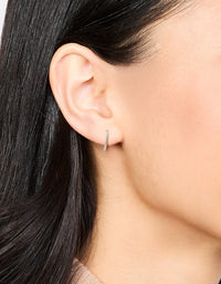 Titanium Rope Sleeper Earrings 10 mm - link has visual effect only