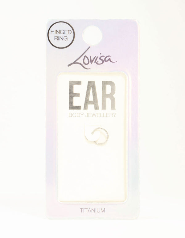 Titanium Thin Clicker Ring 8 mm