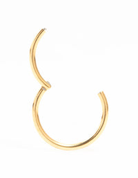 Gold Plated Titanium Thin Clicker Ring 8 mm - link has visual effect only