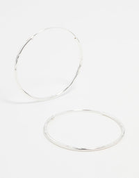 Sterling Silver Hammered Hoop Earrings - link has visual effect only