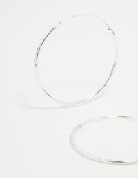 Sterling Silver Hammered Hoop Earrings - link has visual effect only