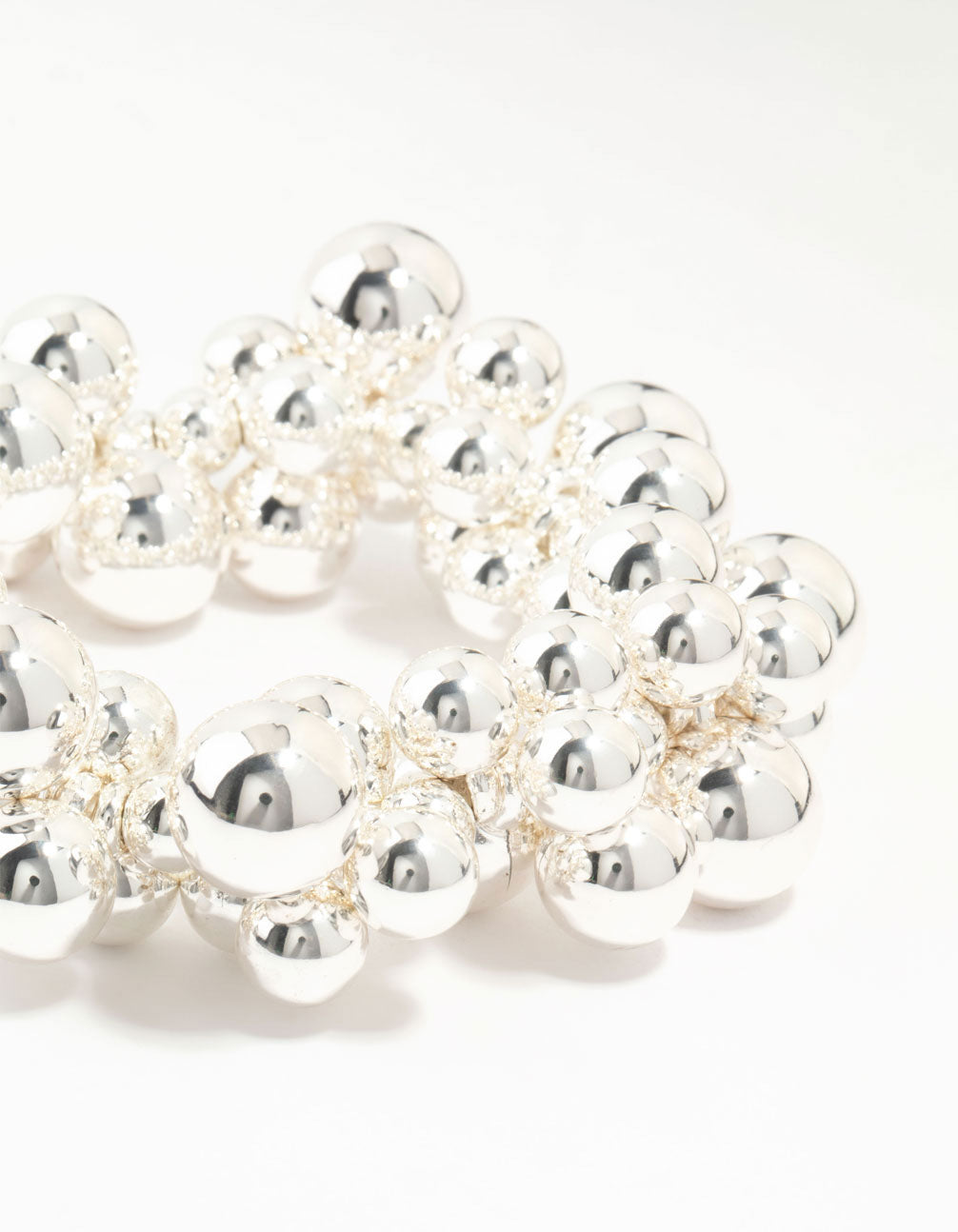 Silver Mixed Bubble Stretch Bracelet