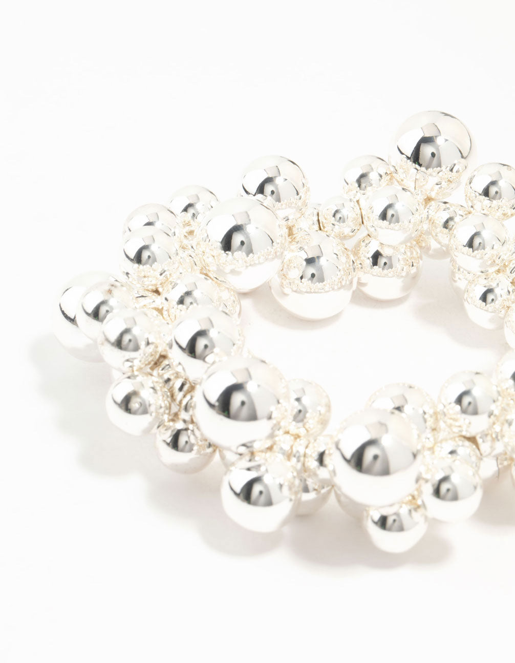 Silver Mixed Bubble Stretch Bracelet