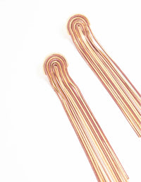 Gold & Pink Waterfall Cut Chain Earrings - link has visual effect only