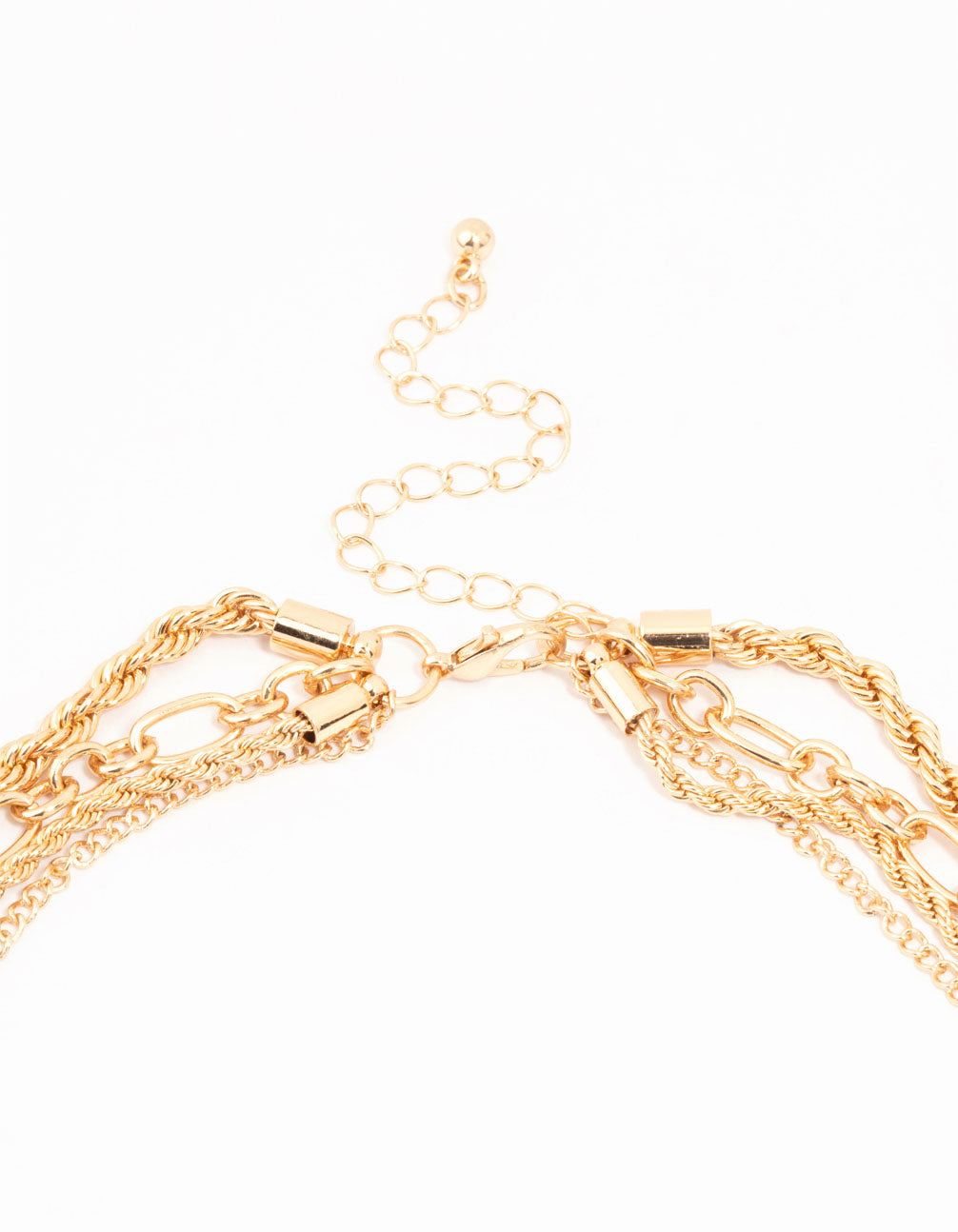 Gold Cross Hearts & Cross Layered Necklace