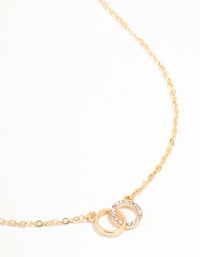 Gold Diamante Open Circle Necklace - link has visual effect only