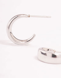 Surgical Steel Graduating Thick Hoop Earrings - link has visual effect only