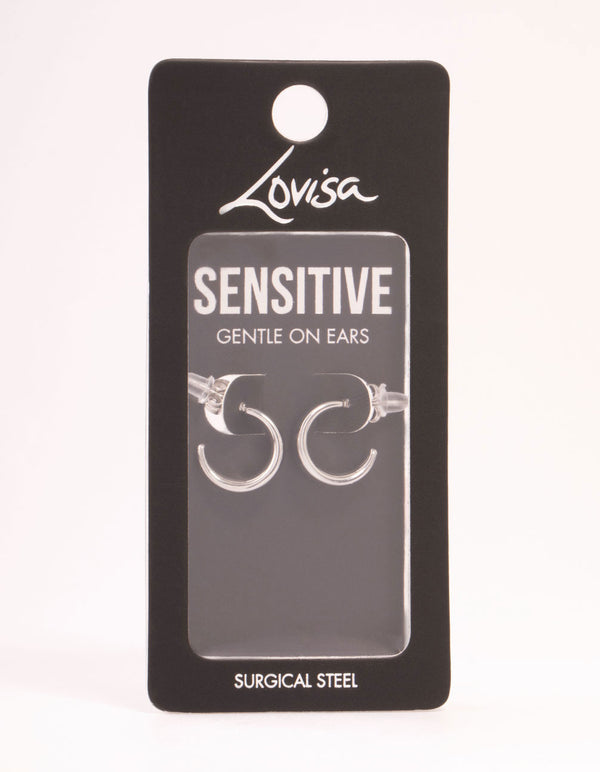 Surgical Steel Graduating Thick Hoop Earrings