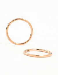 Rose Gold Plated Surgical Steel Medium Sleeper Earrings 10 mm - link has visual effect only