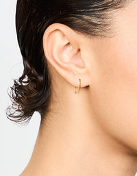 Gold Plated Surgical Steel Medium Sleeper Earrings 10 mm - link has visual effect only