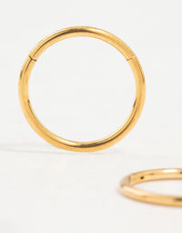 Gold Plated Surgical Steel Medium Sleeper Earrings 10 mm - link has visual effect only