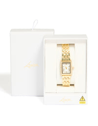 Gold & Diamante Roman Numeral Watch - link has visual effect only