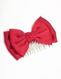 Red Fabric Bow Comb - link has visual effect only