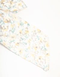 Medium Floral Fabric Bow Clip - link has visual effect only