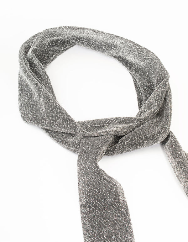 Silver Lurex Fabric Scarf