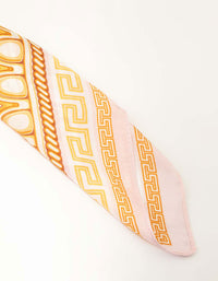 Pink & Yellow Vintage Detail Printed Scarf - link has visual effect only