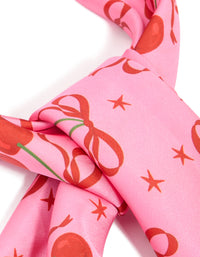Cherry Bow & Star Fabric Scarf - link has visual effect only