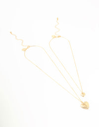 Gold Filigree Locket Necklaces 2-Pack - link has visual effect only