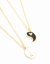 Ying & Yang Heart Necklaces 2-Pack - link has visual effect only