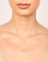 Gold Plated Cubic Zirconia 777 Angel Number Necklace - link has visual effect only